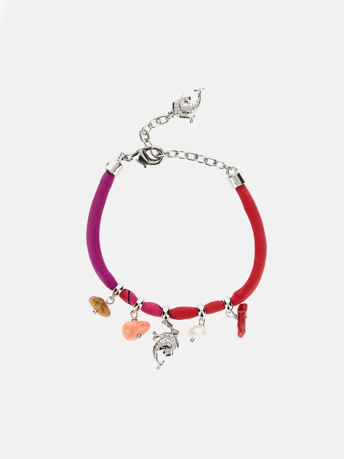 Bracciale Pucci in seta con charms