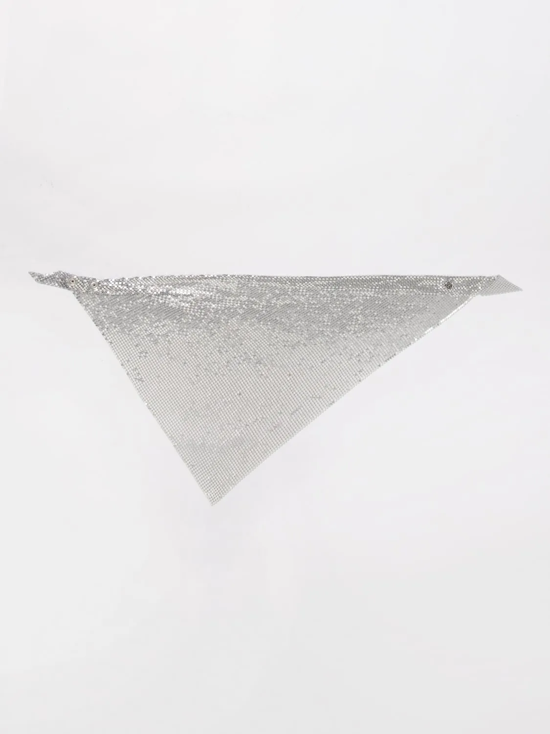 Foulard bandana Rabanne in maglia di ottone con lavorazione pixelata