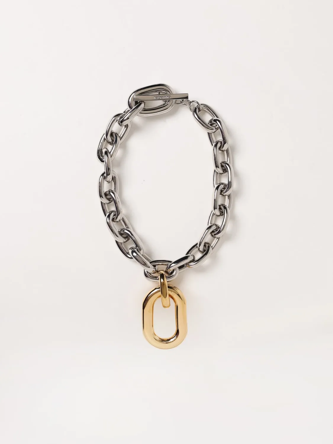 Collana XL Link Rabanne in alluminio con pendente