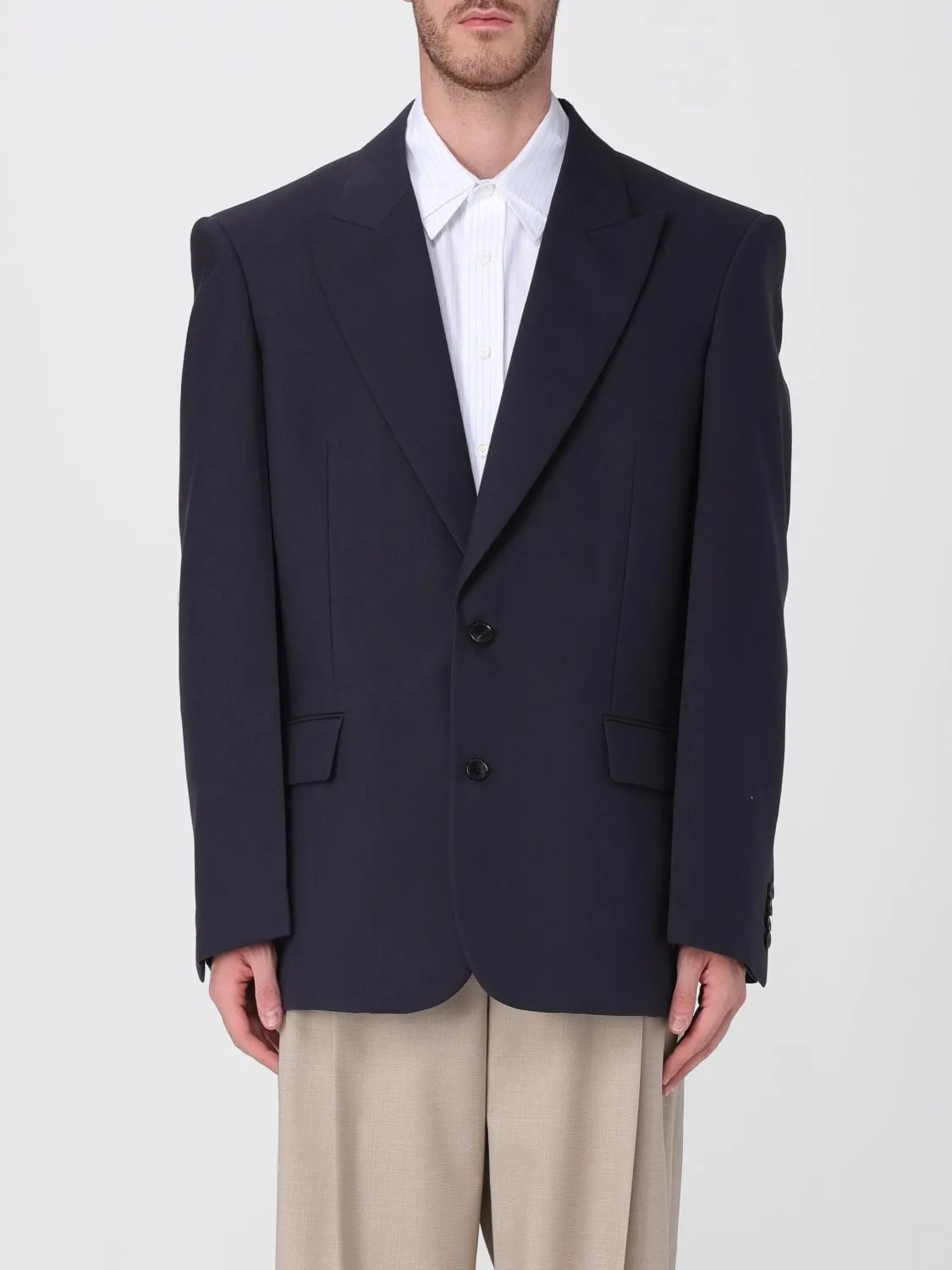 Blazer a monopetto over Recto in lana