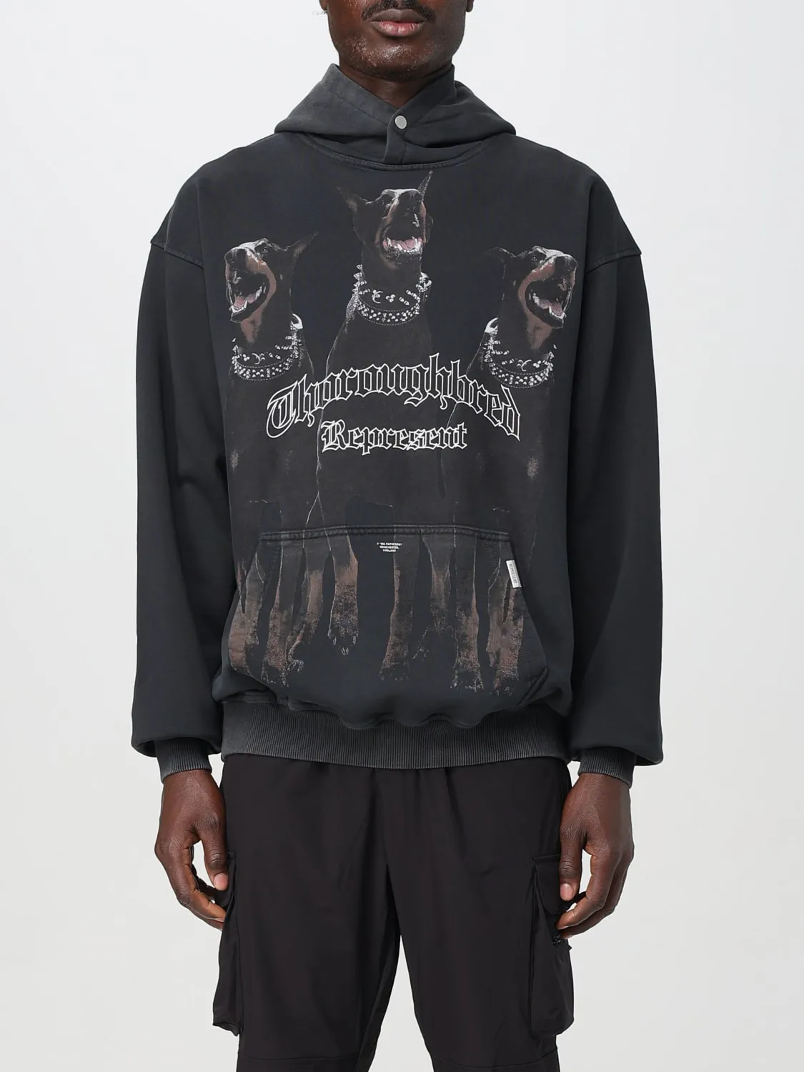 Felpa Represent in cotone stampato