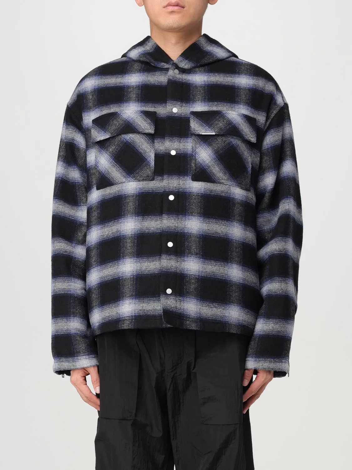 Overshirt Represent in misto lana check