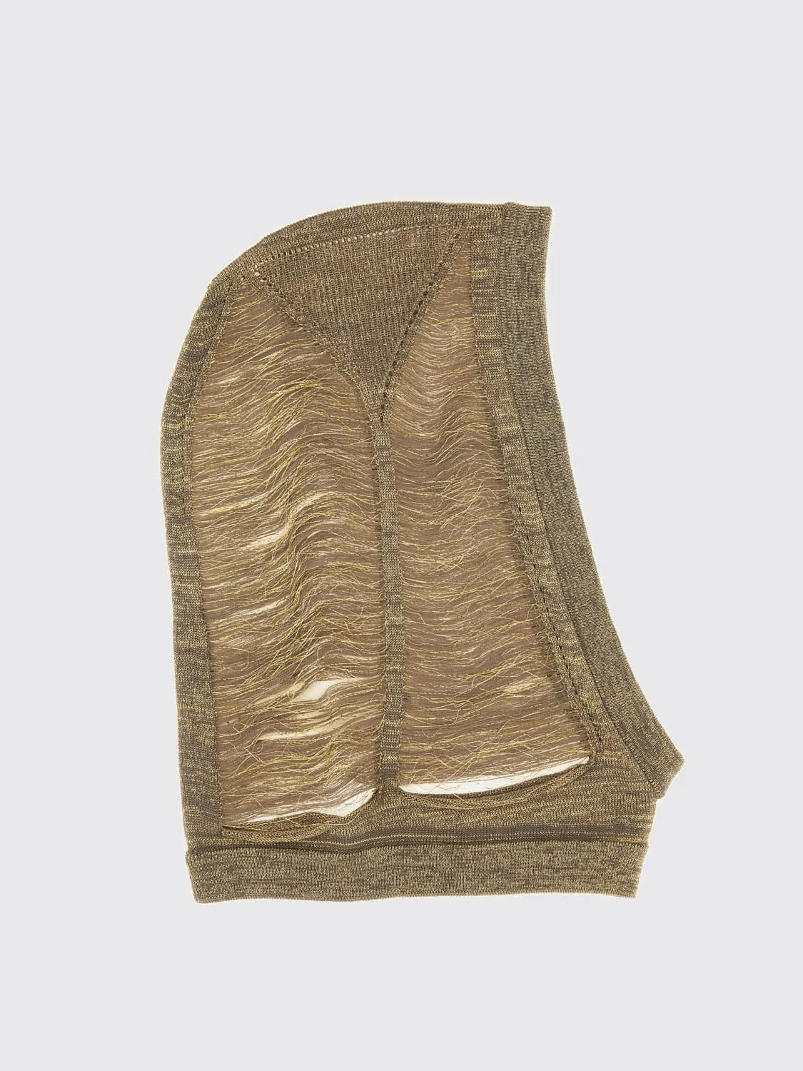 Balaclava Rick Owens in lana sfrangiata