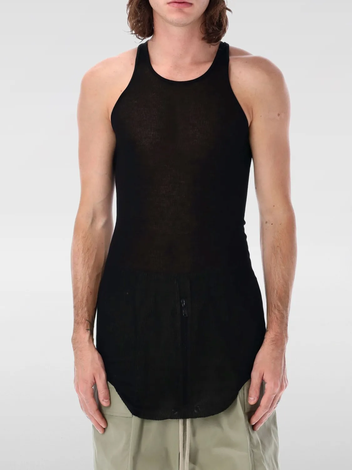 Canotta lunga in misto seta Rick Owens