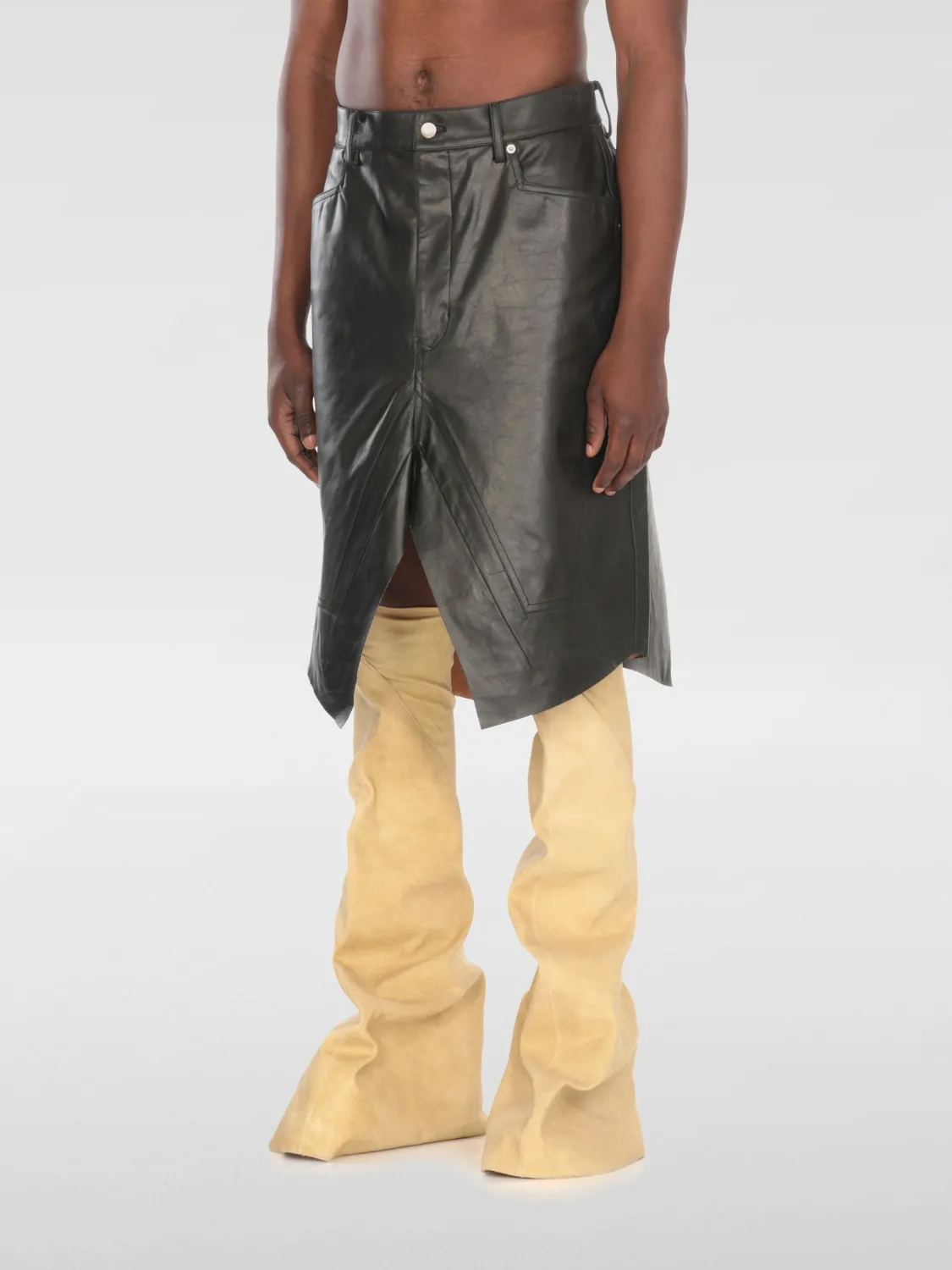 Gonna in pelle di vitello Rick Owens