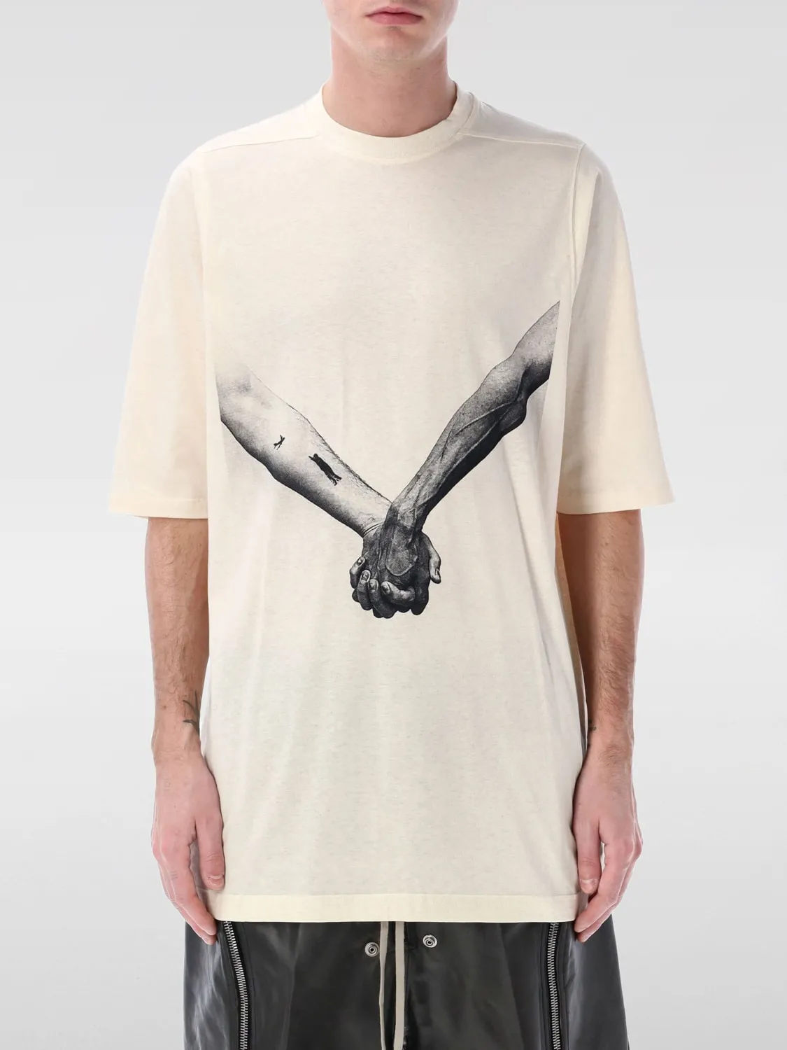 T-shirt in cotone stampata Rick Owens