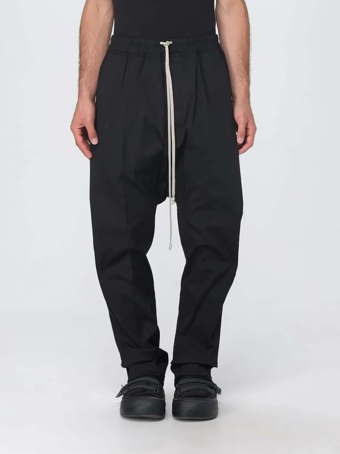 Pantalone Rick Owens in cotone con coulisse