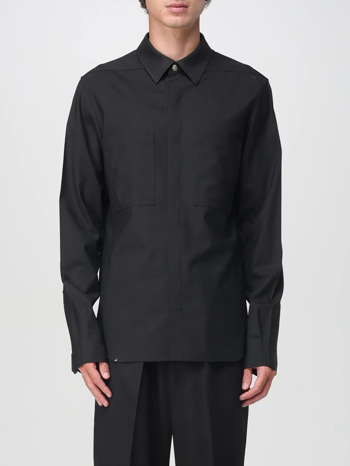 Camicia Rick Owens in lana stretch