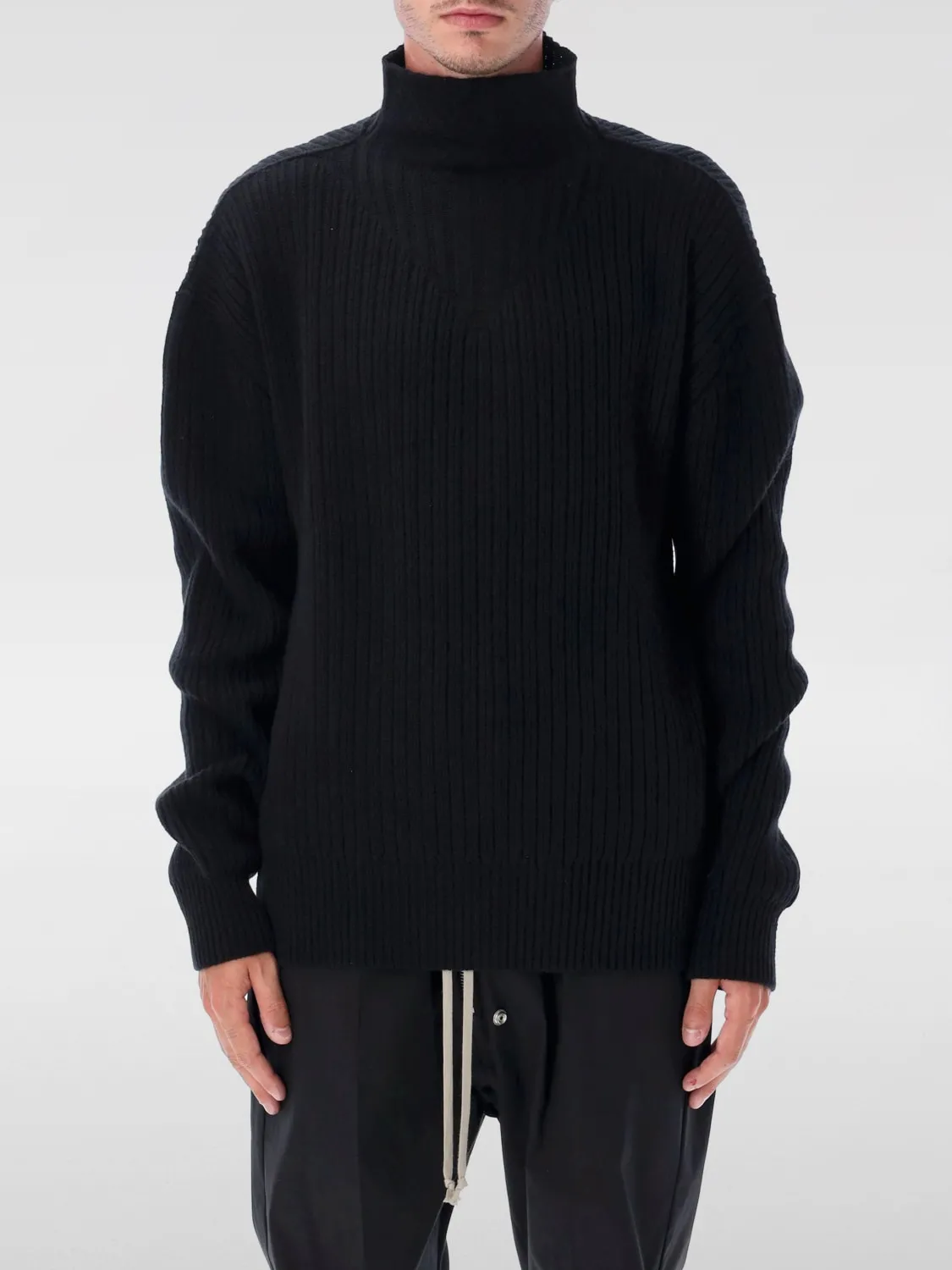 Pullover Rick Owens in lana a coste