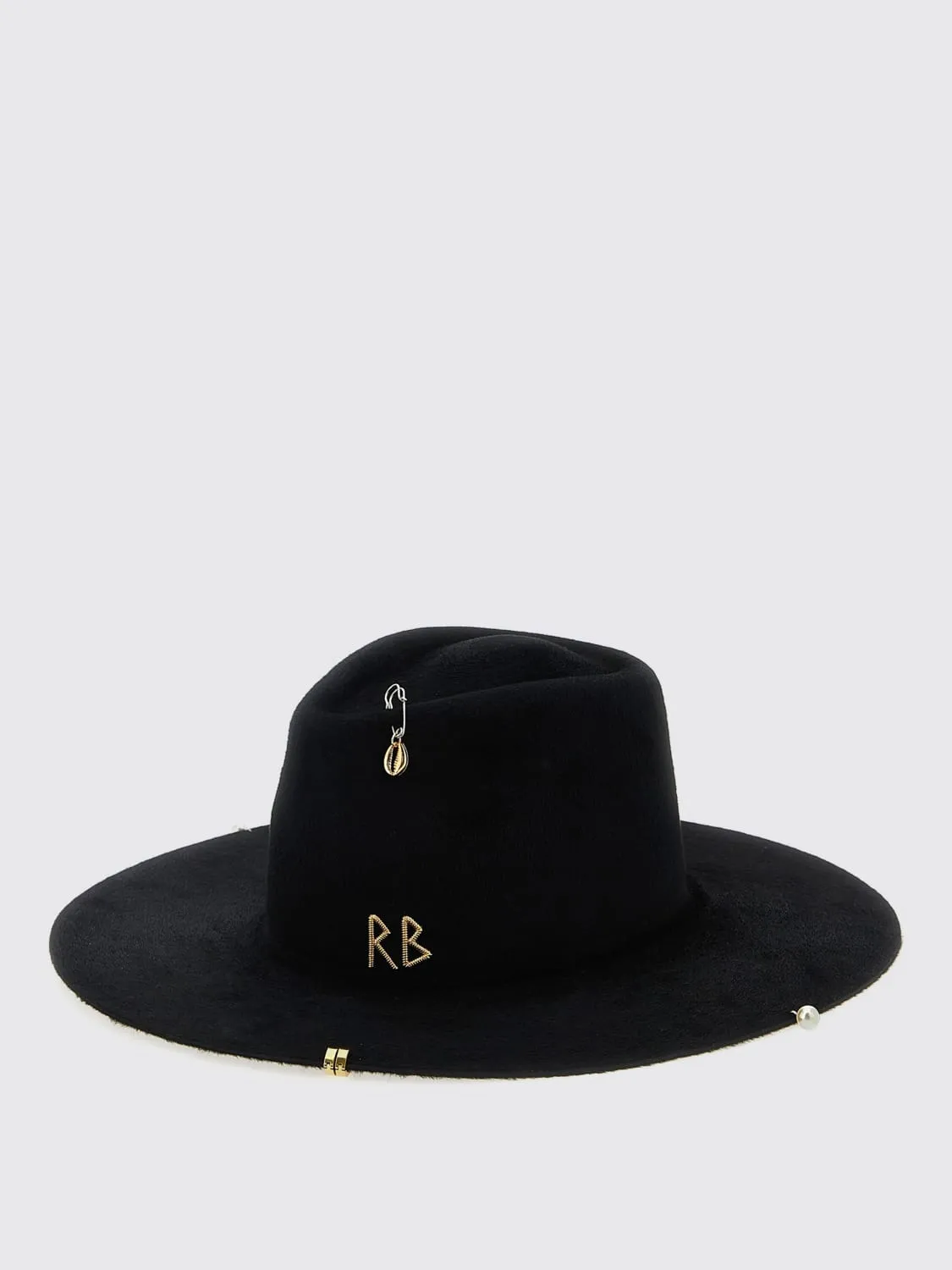 Cappello Ruslan Baginskiy in feltro di lana con applicazioni