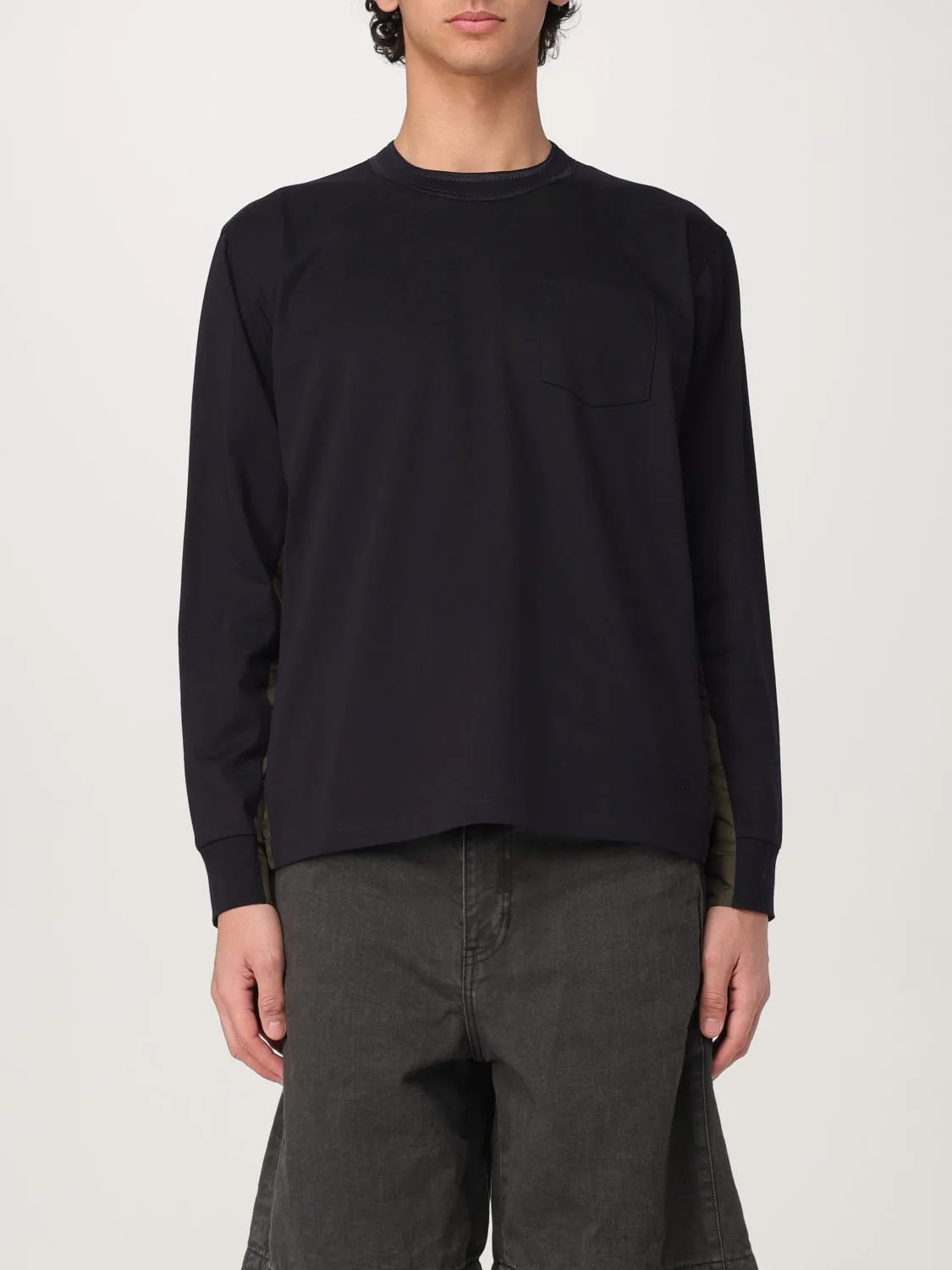 Maglia basic in jersey bicolor Sacai