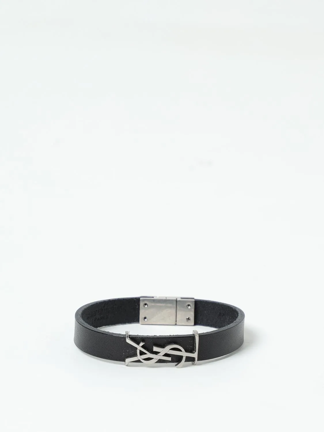 Bracciale Cassandre Saint Laurent in pelle ed ottone
