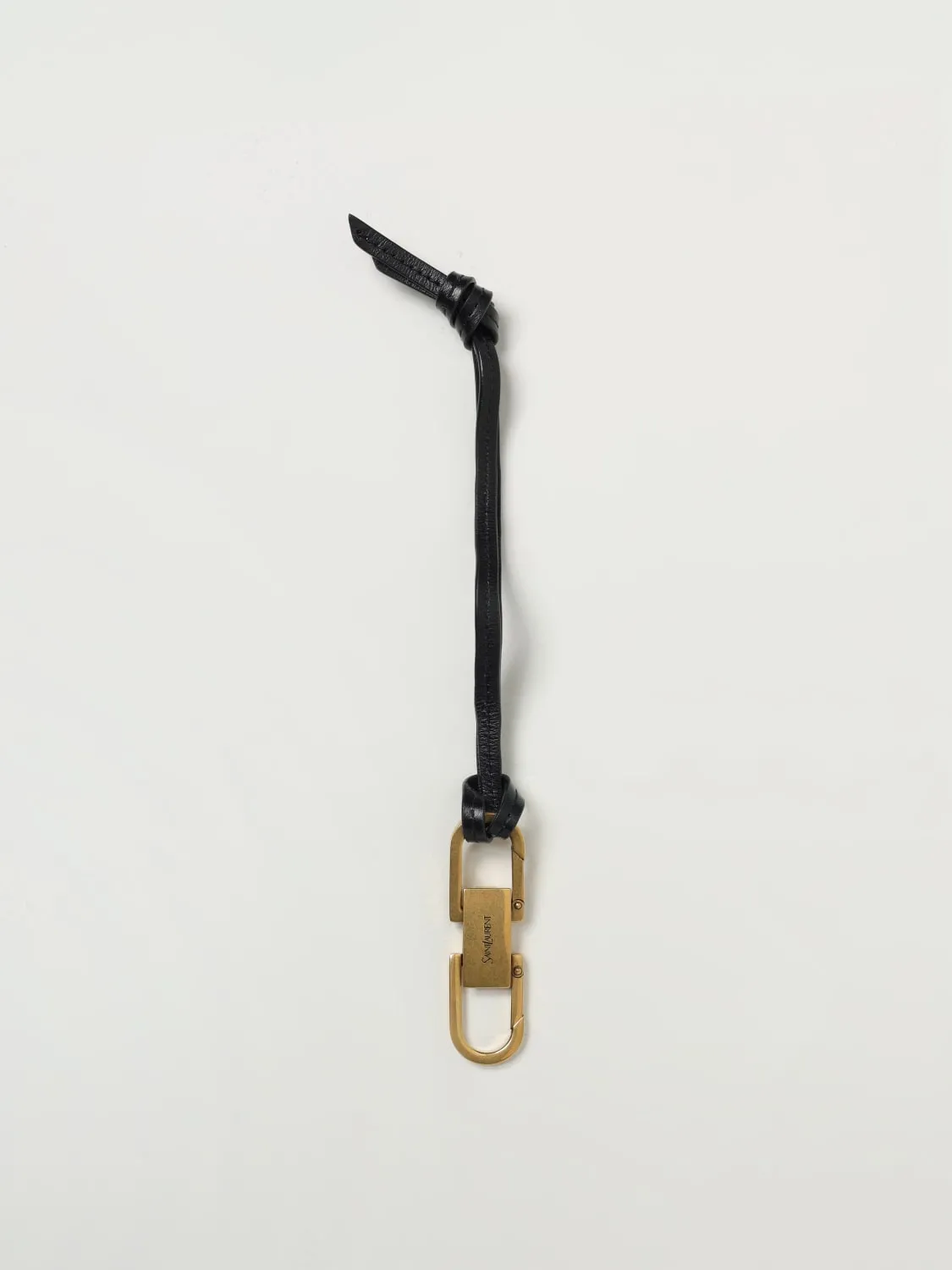 Portachiavi Saint Laurent in pelle ed ottone