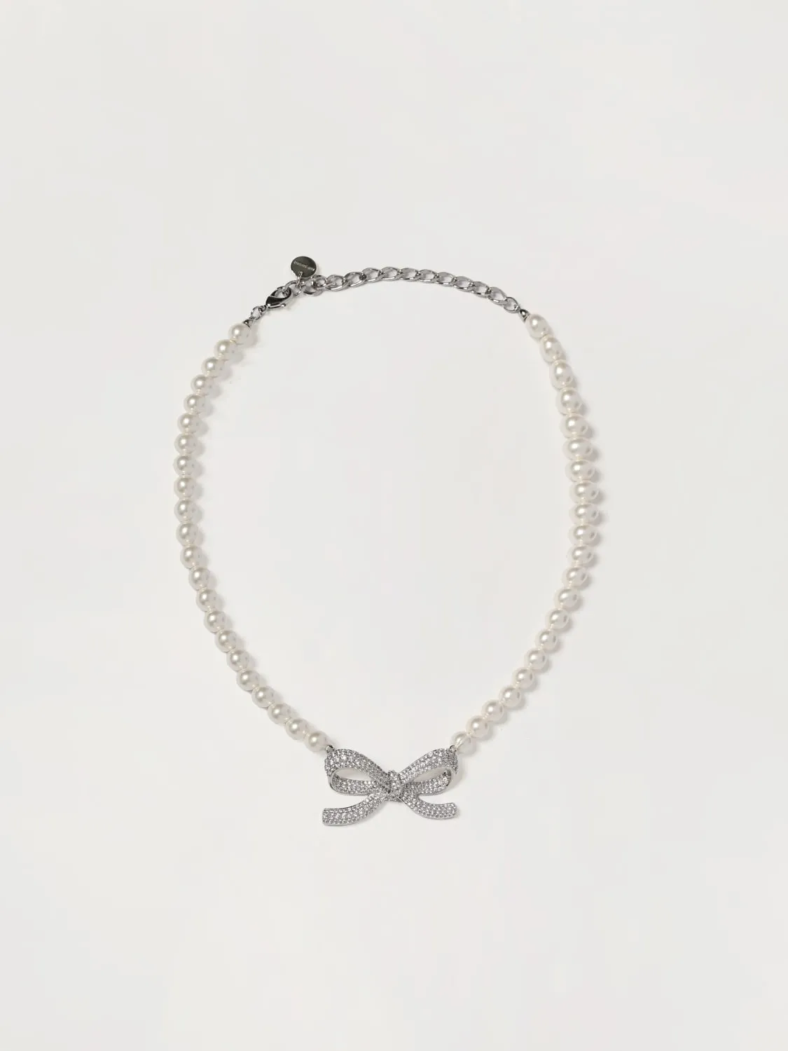 Collana Self-Portrait in ottone con strass incastonati e perle sintetiche