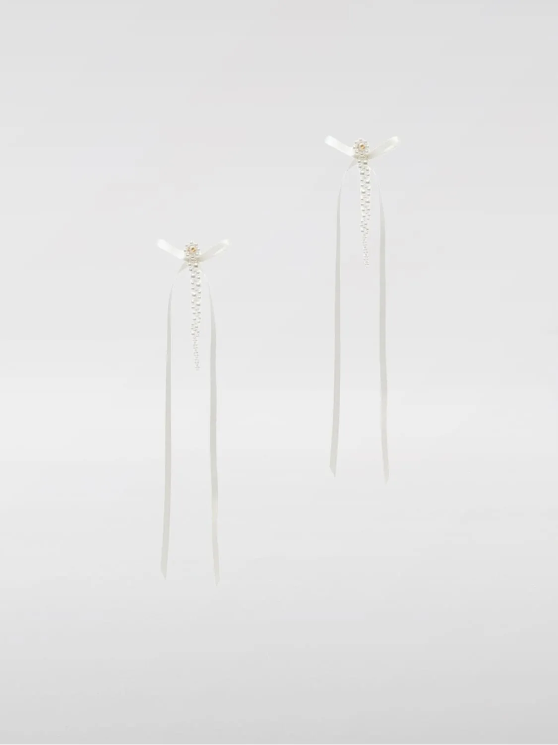 Orecchini Simone Rocha on tessuto con perle sintetiche