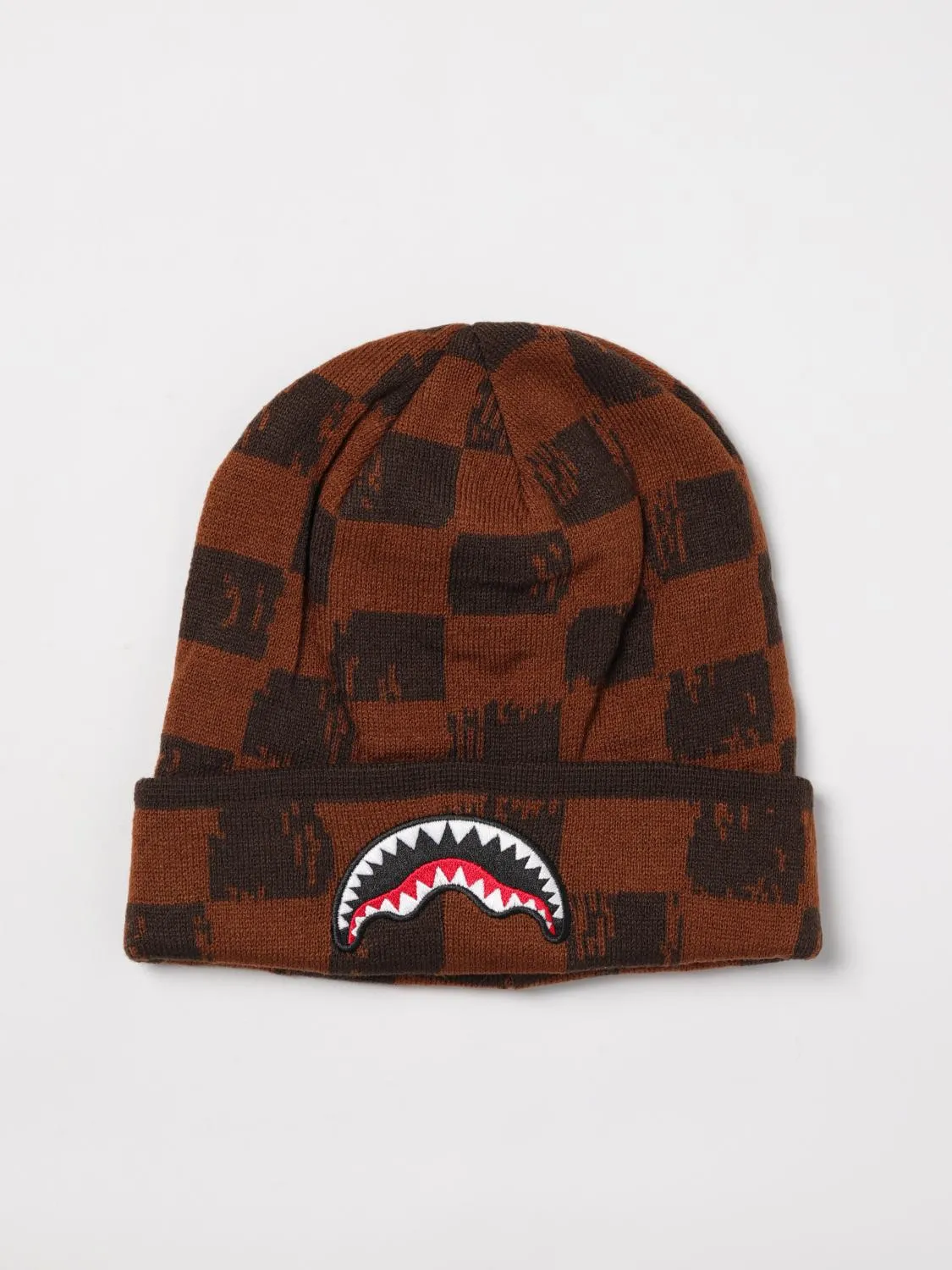 Cappello Sprayground in maglia con quadretti jacquard