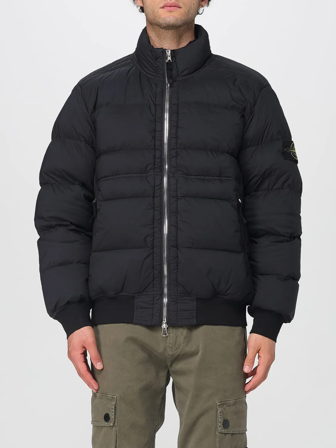 Piumino Stone Island in nylon trapuntato e imbottito