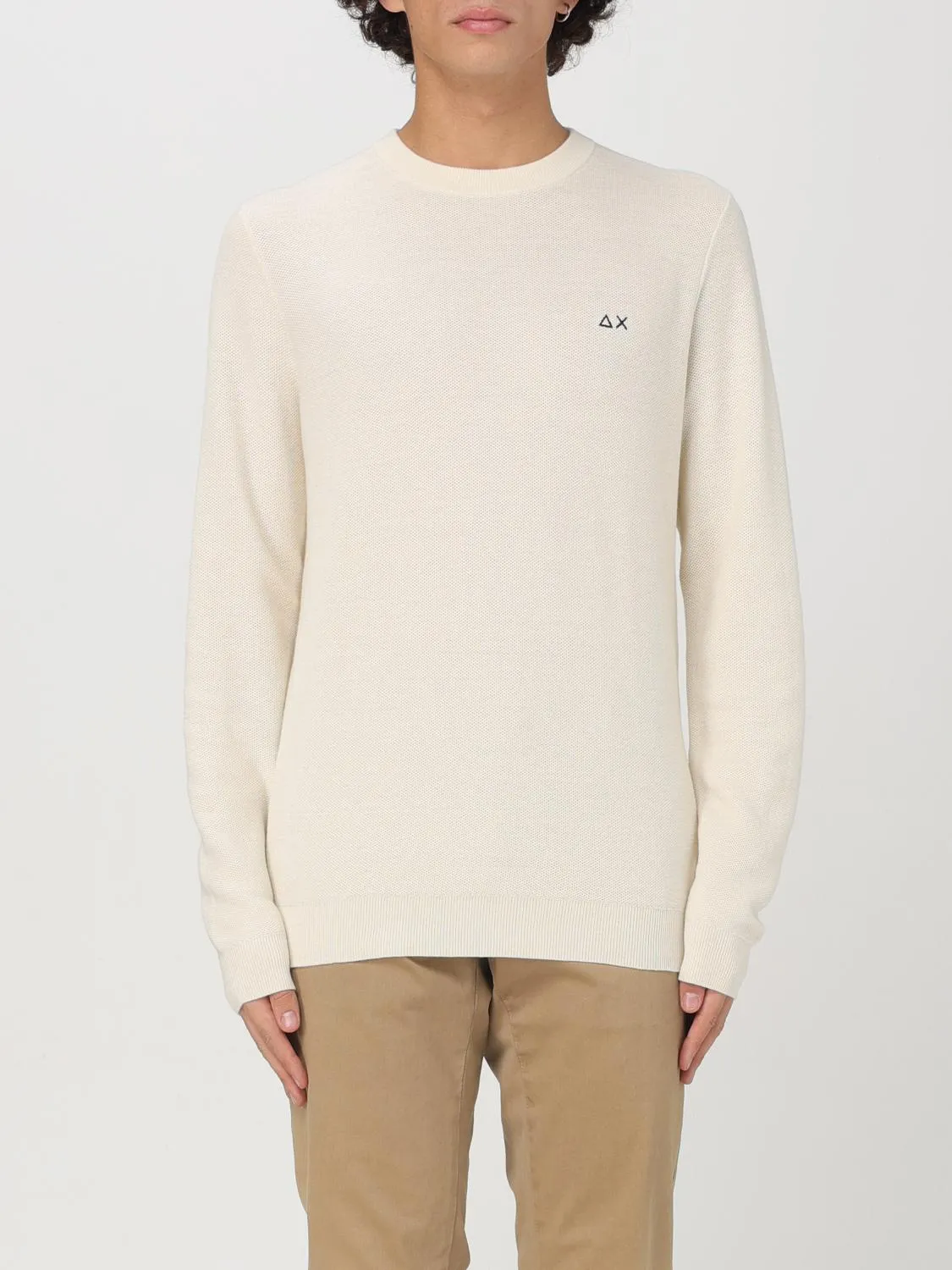 Pullover SUN68 in piquet di lana e cotone