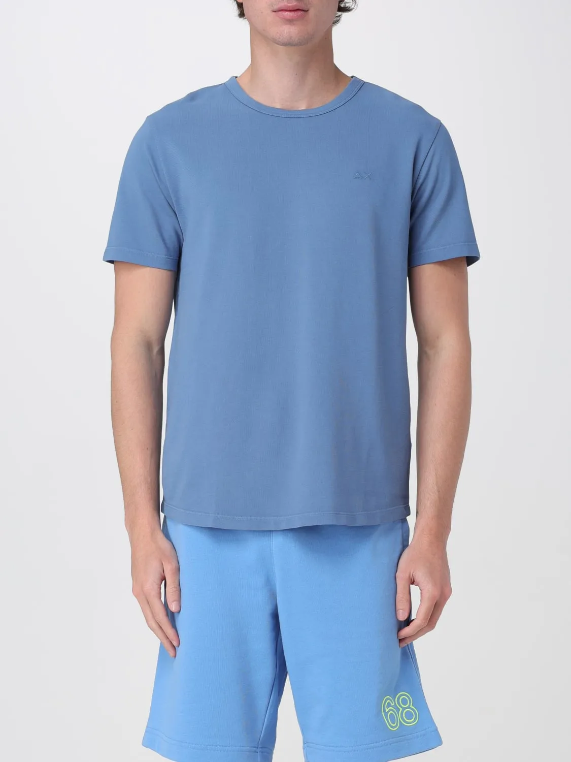 T-shirt basic in cotone con mini logo SUN68