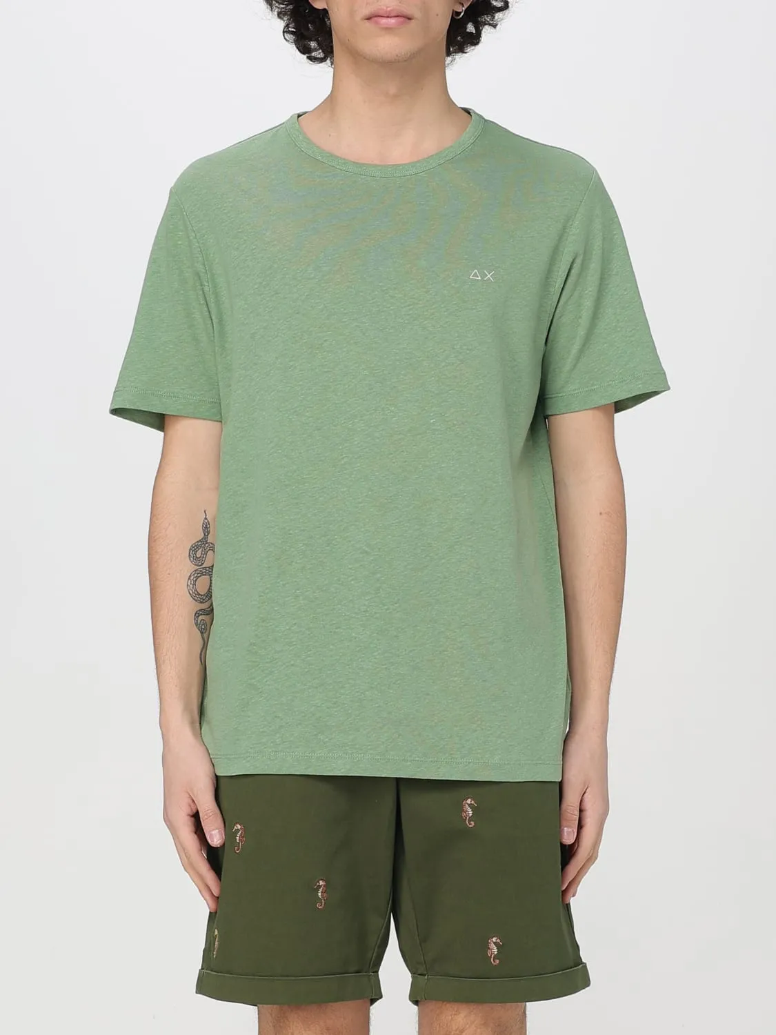 T-shirt in cotone con logo SUN68