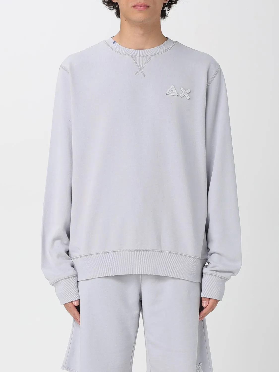 Felpa a girocollo con logo SUN68