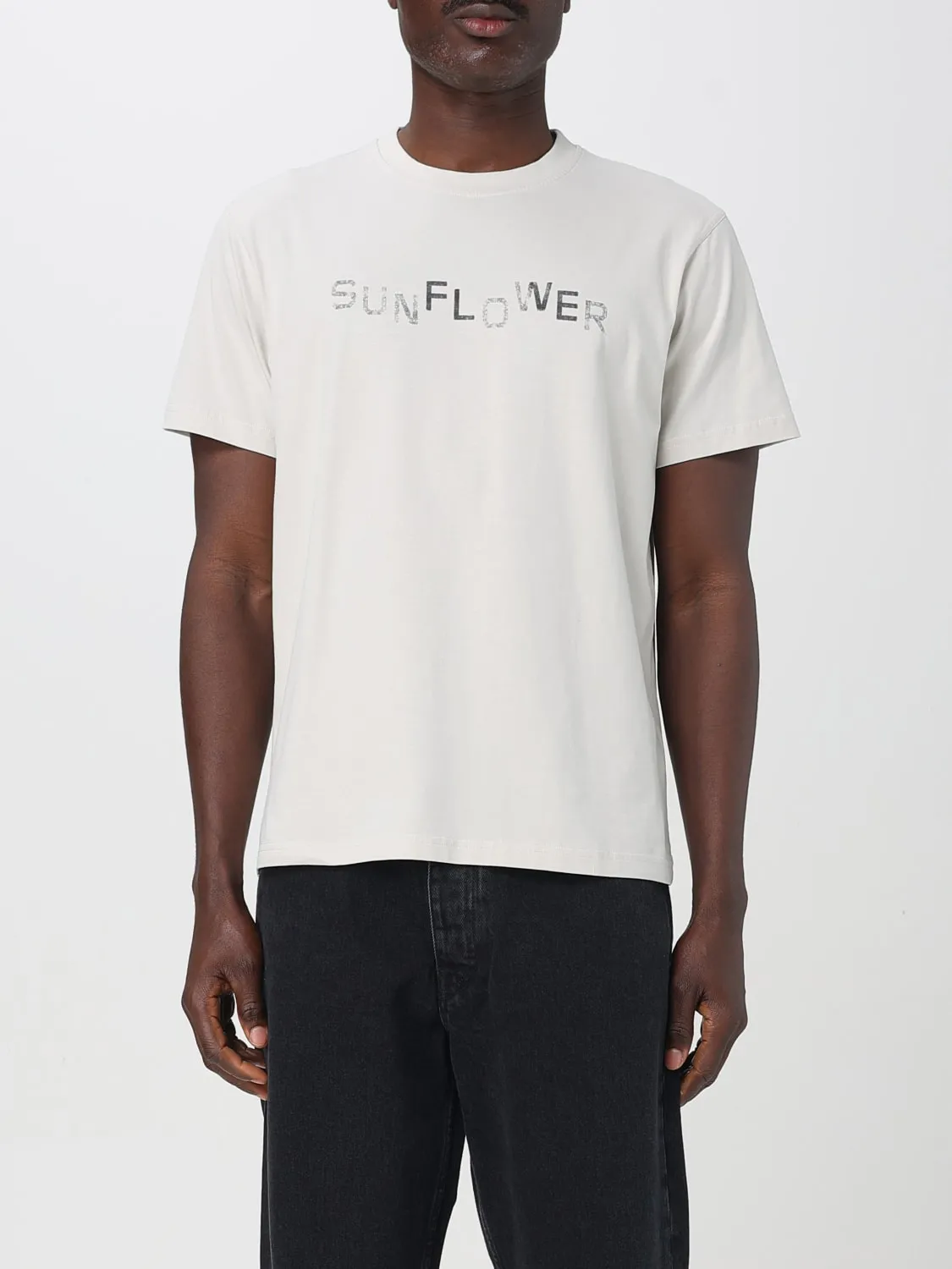 T-shirt in nylon con logo Sunflower