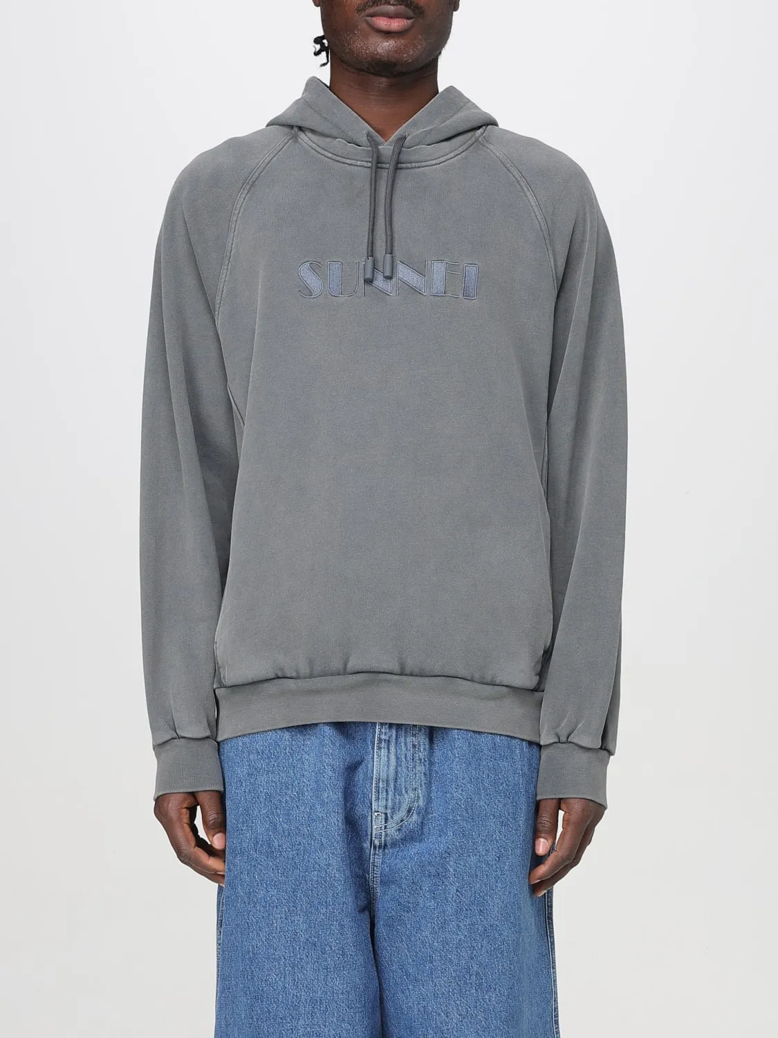Felpa con cappuccio e logo Sunnei