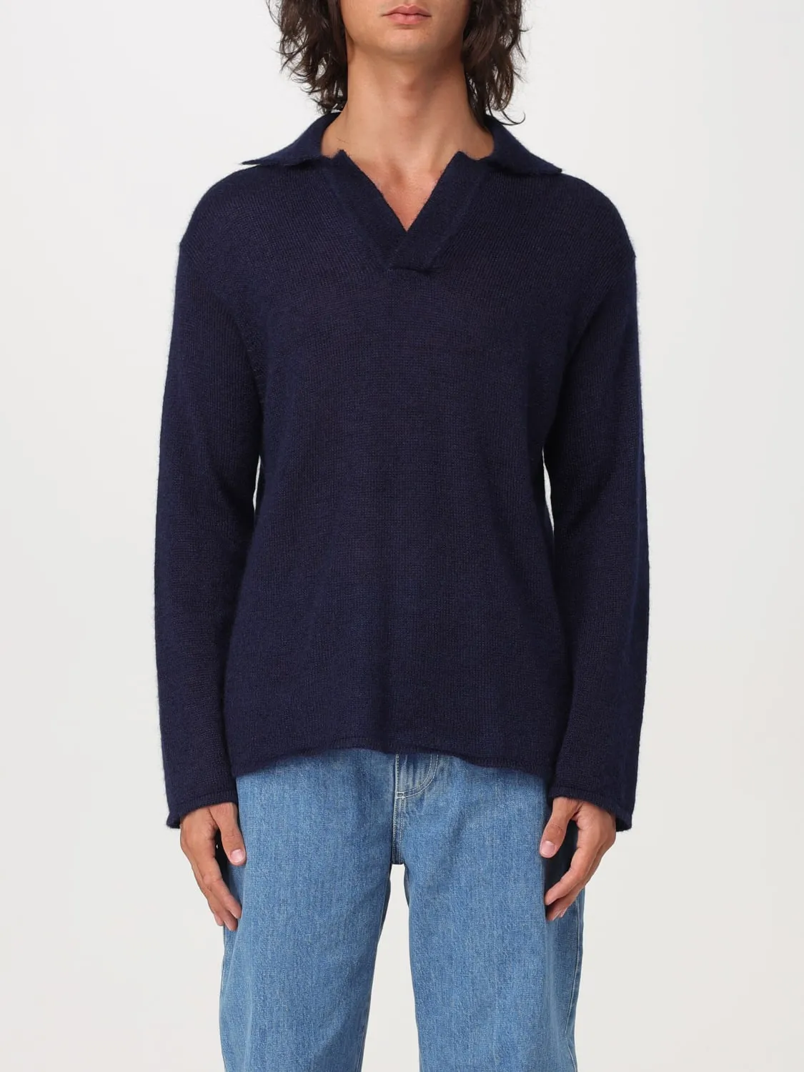 Polo in lana merino e seta Sunnei