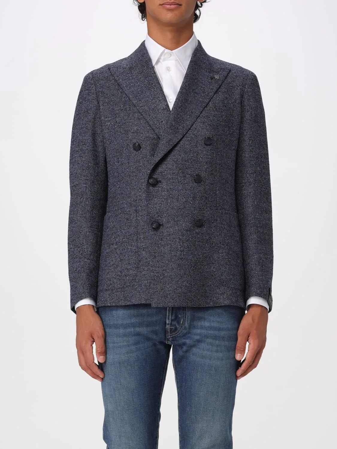 Blazer doppiopetto Tagliatore in misto lana e seta