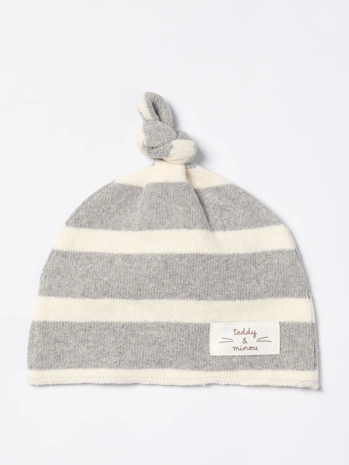 Cappello Teddy & Minou in cotone a righe con nodo