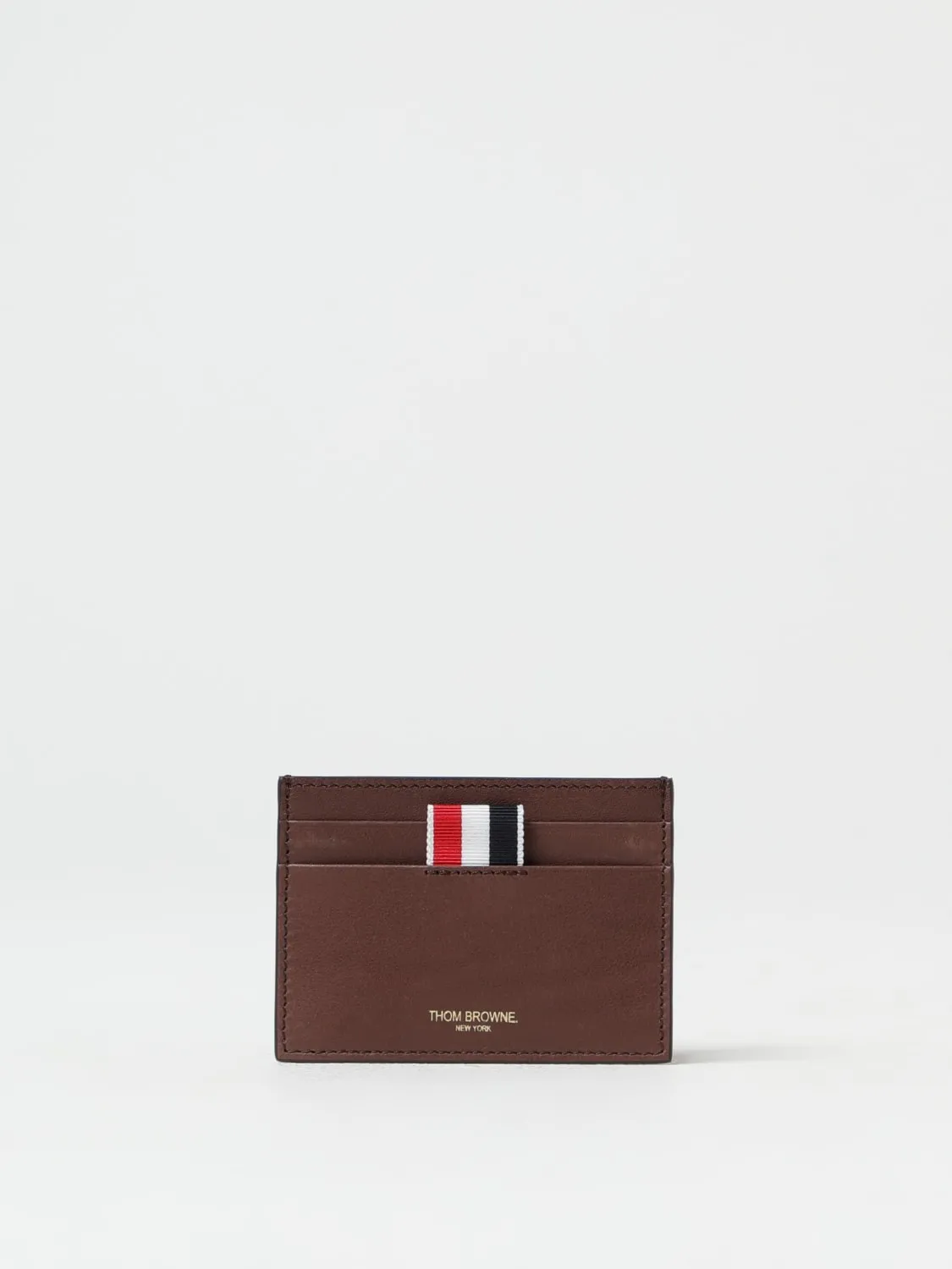 Portacarte di credito Thom Browne in pelle