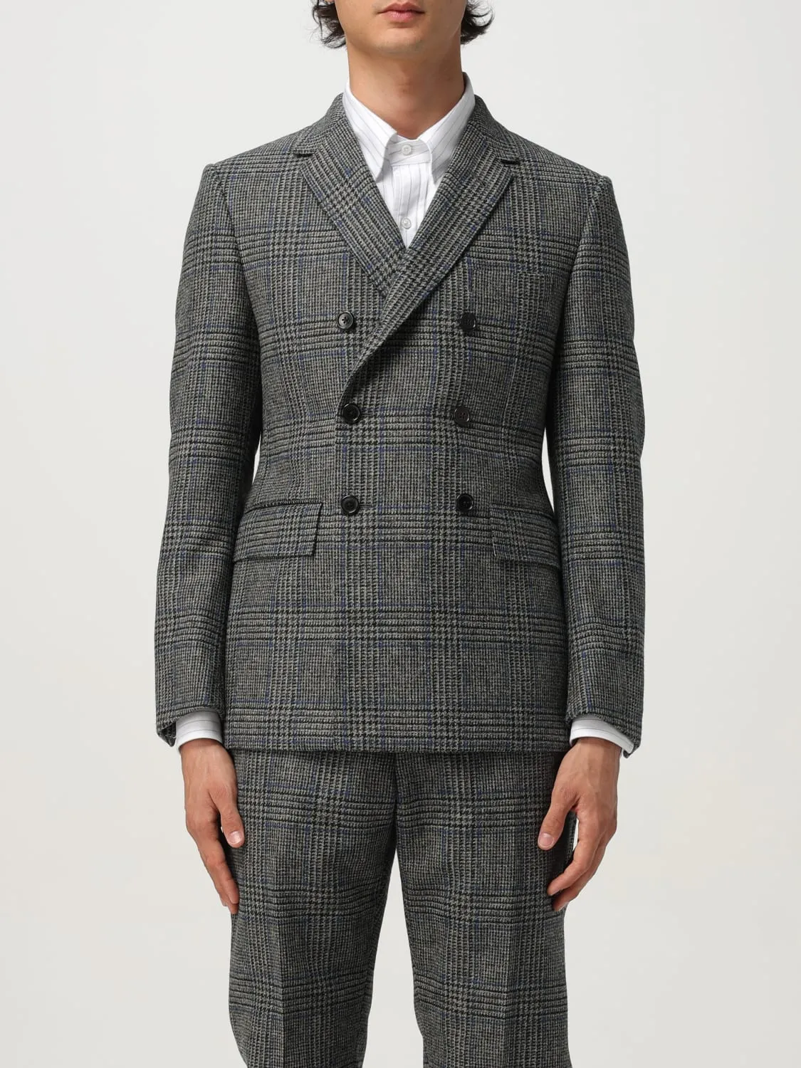 Blazer doppiopetto Thom Browne in lana Principe di Galles