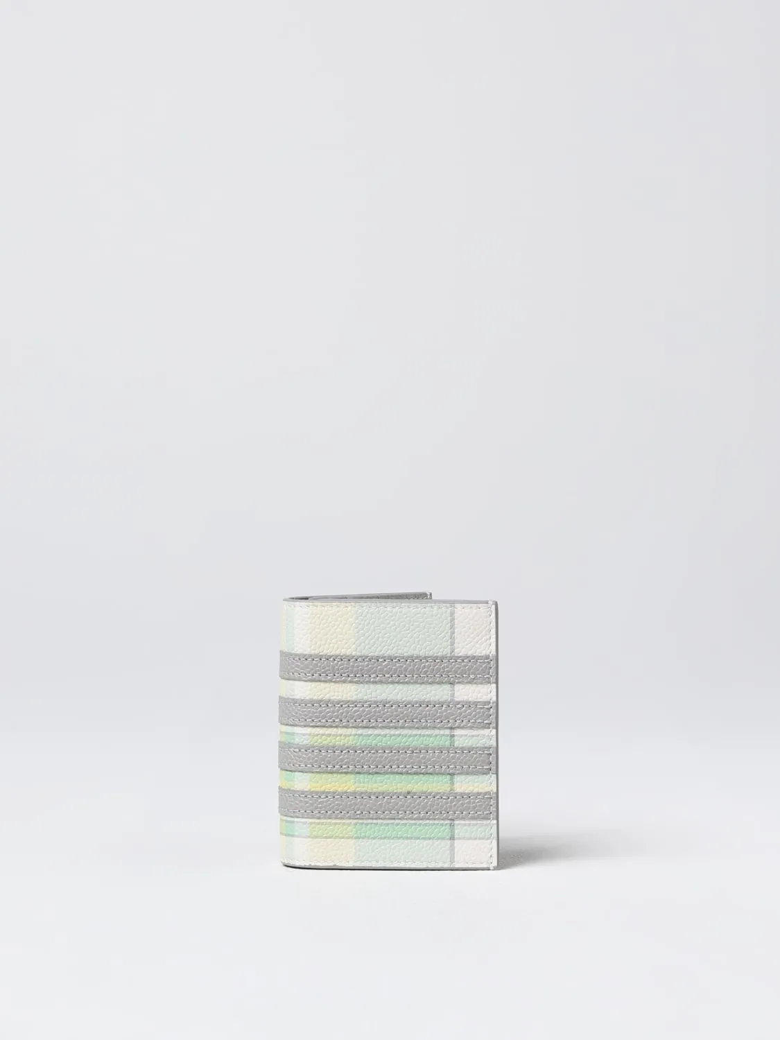 Portafoglio Thom Browne in pelle a grana