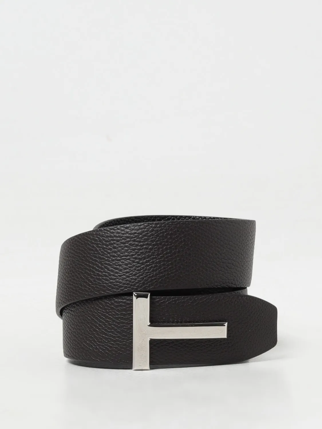 Cintura Tom Ford reversibile in pelle a grana