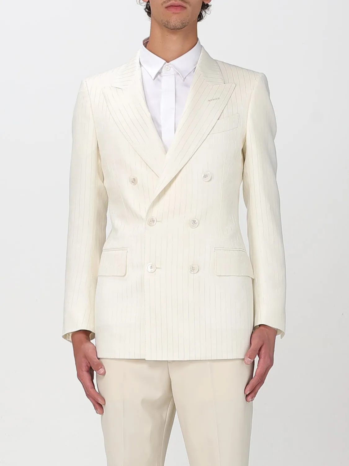 Blazer doppiopetto Tom Ford in misto lana e seta