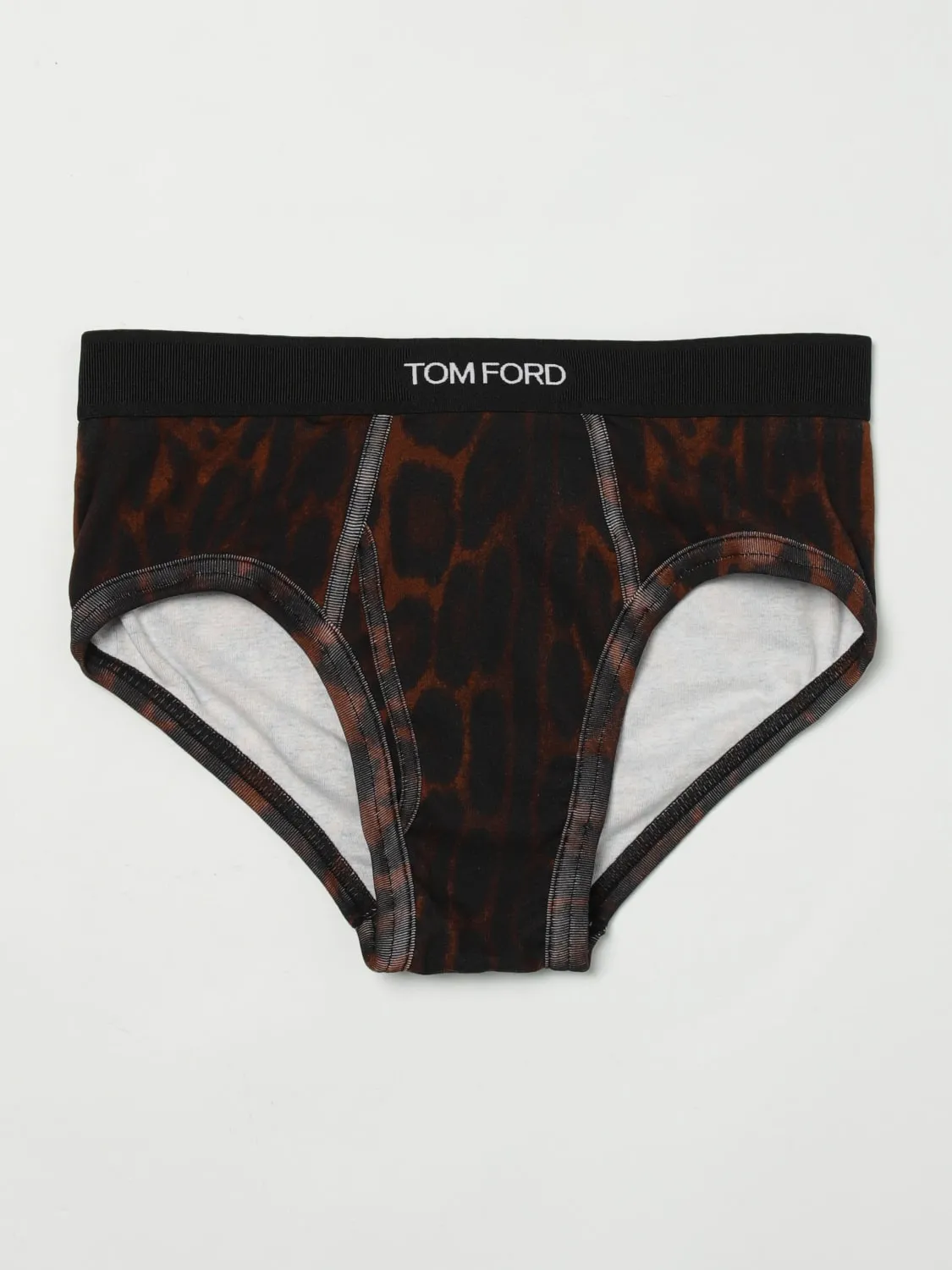 Slip in cotone stretch animalier Tom Ford