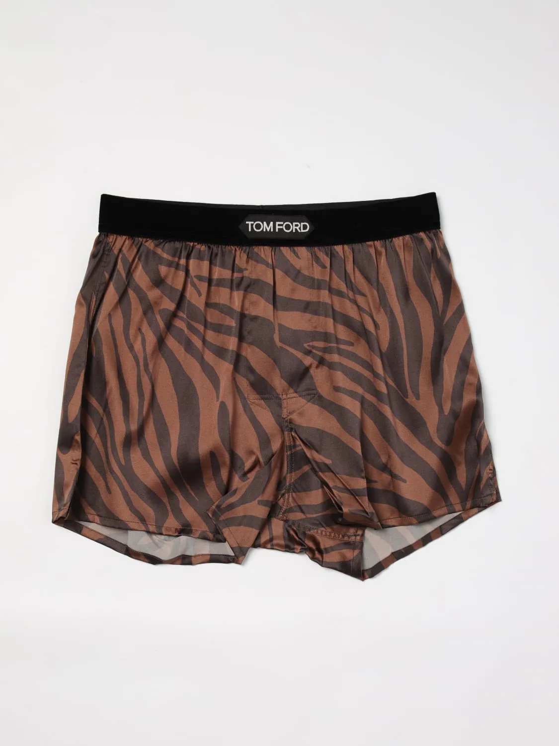 Boxer Tom Ford in seta con stampa zebrata