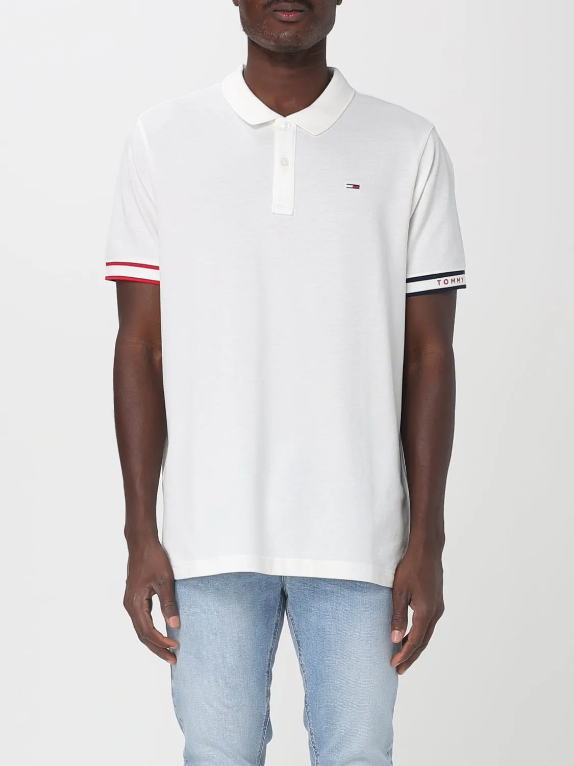 Polo in cotone con logo ricamato Tommy Hilfiger