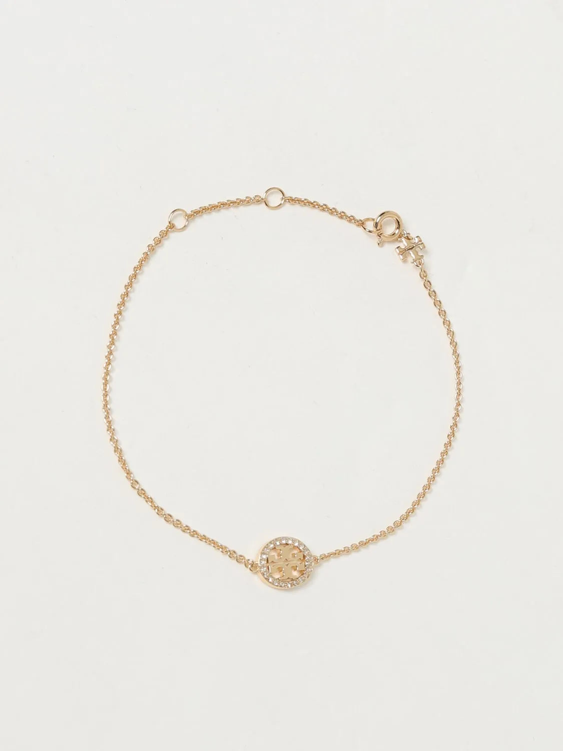 Bracciale Miller Monogram Tory Burch in ottone placcato oro