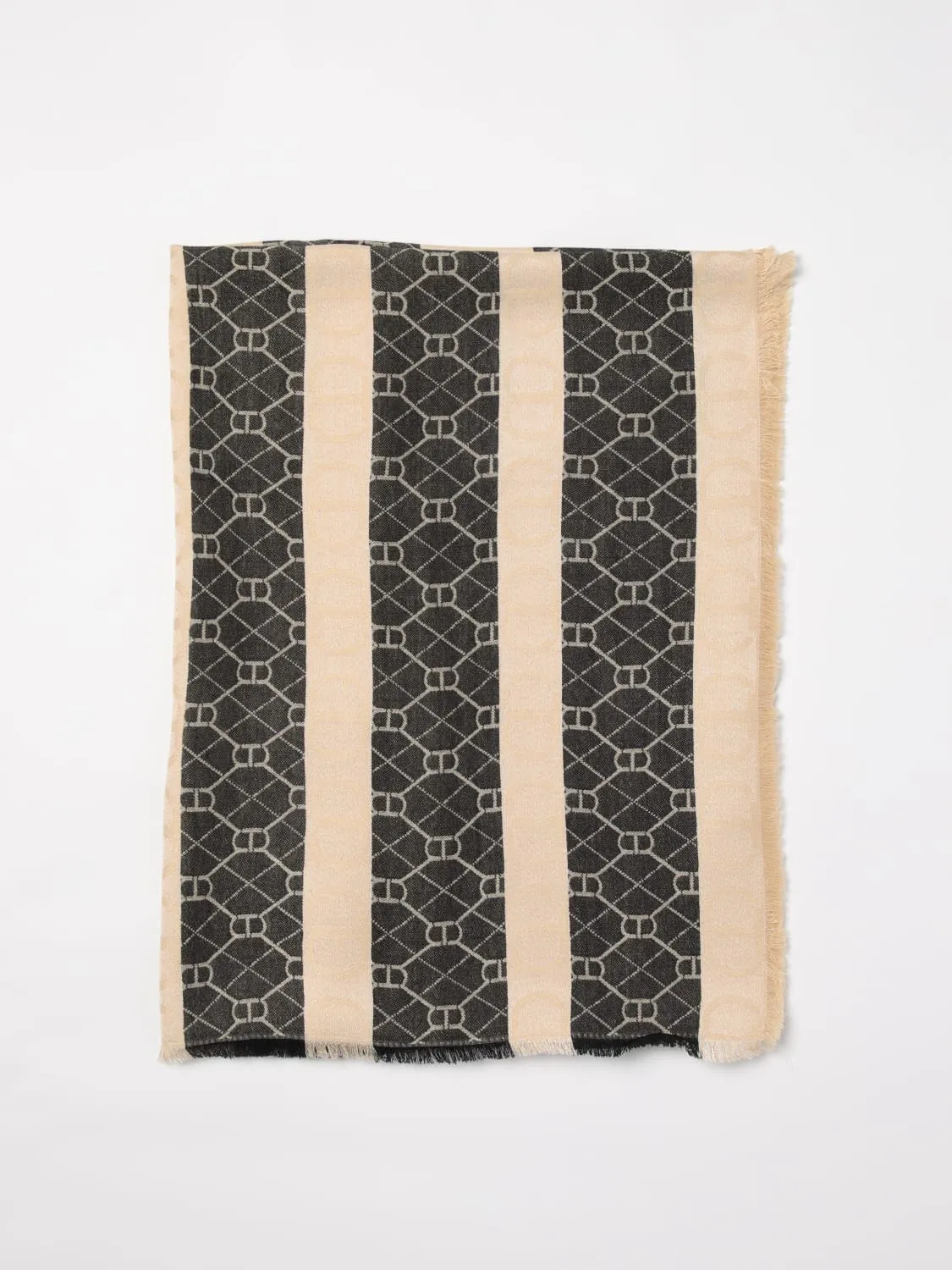 Sciarpa Twinset in viscosa con monogram jacquard