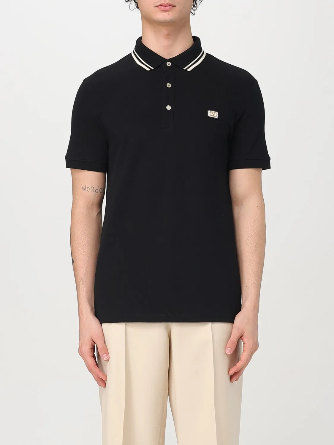 Polo VLogo Valentino in cotone