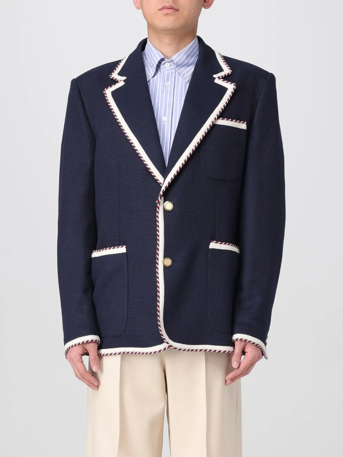 Blazer a monopetto Valentino in misto lino e cotone
