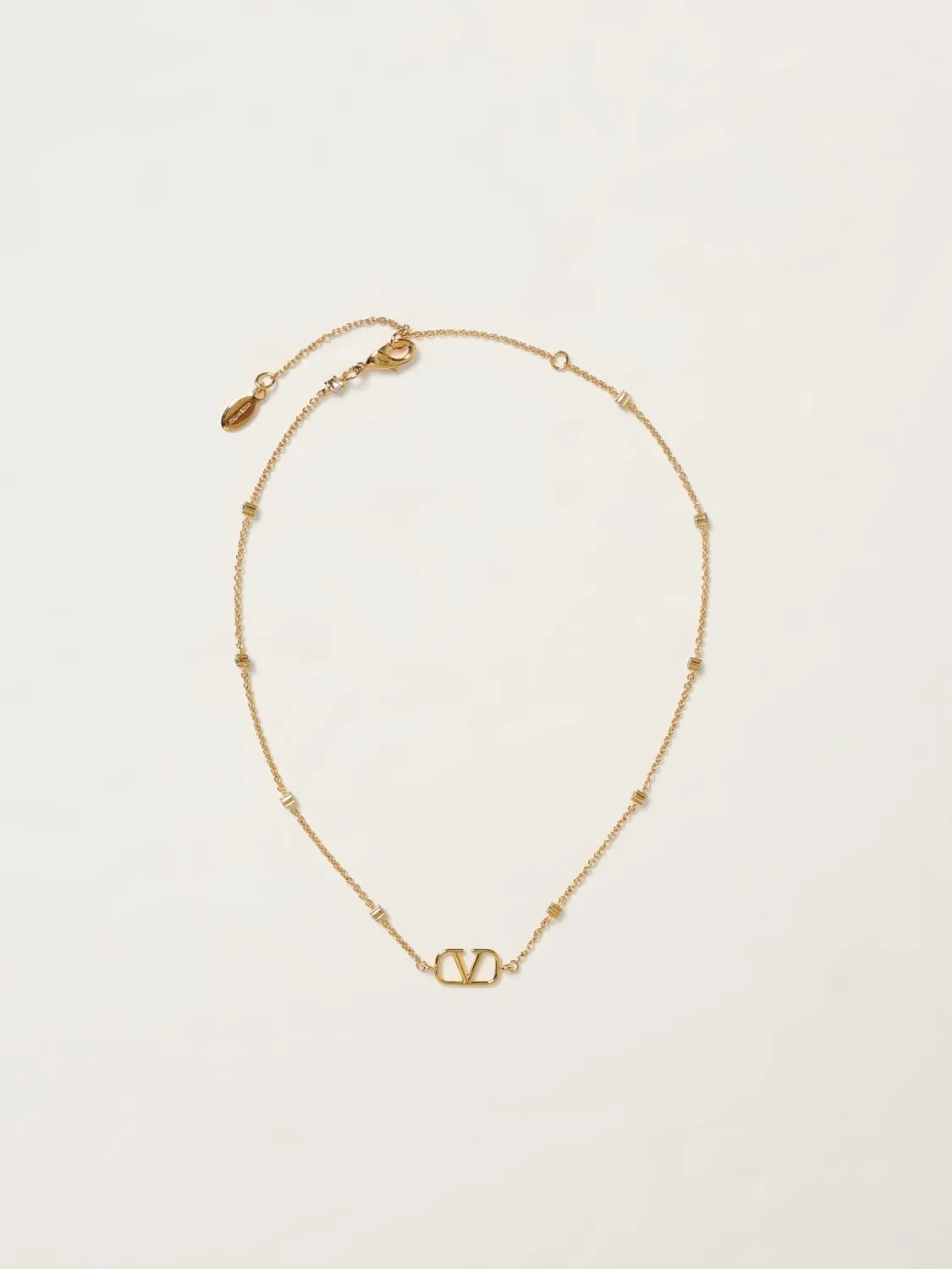 Collana VLogo Signature Valentino Garavani in ottone con strass
