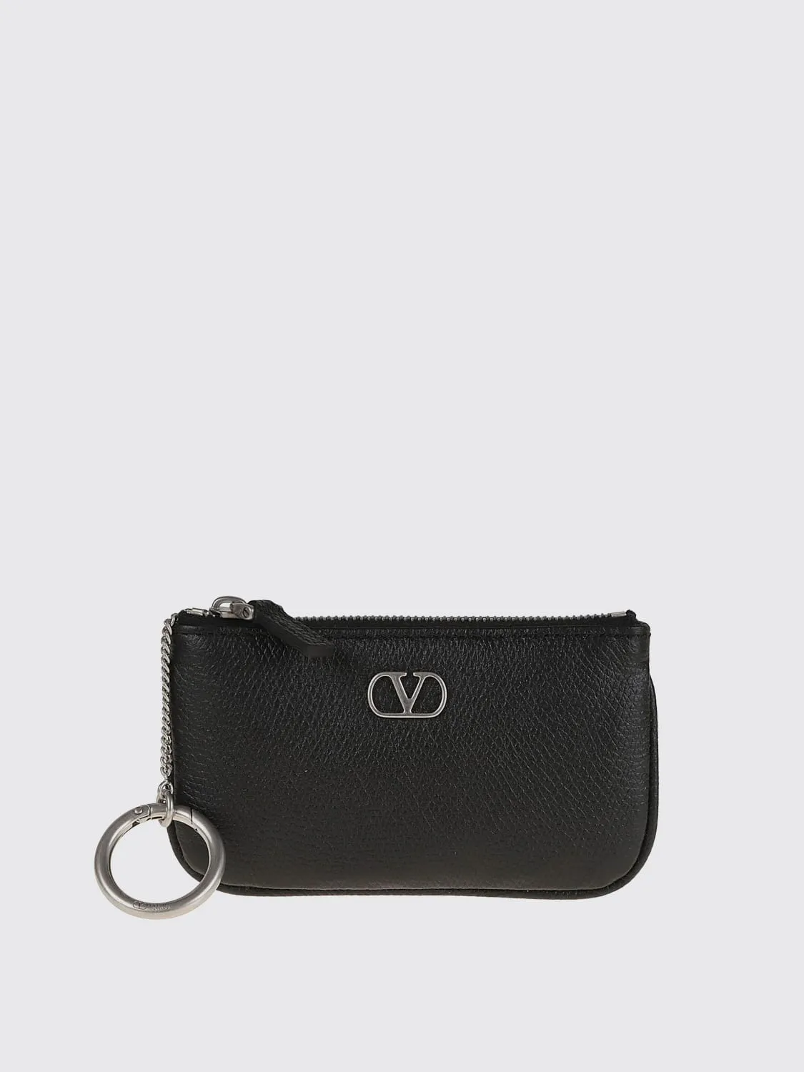 Portachiavi Vlogo Signature Valentino Garavani in pelle a grana