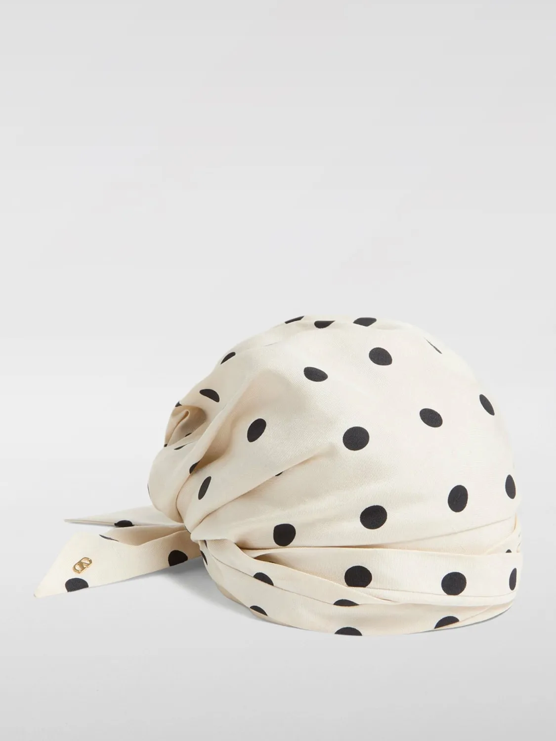 Turbante Valentino Garavani in seta con stampa a pois