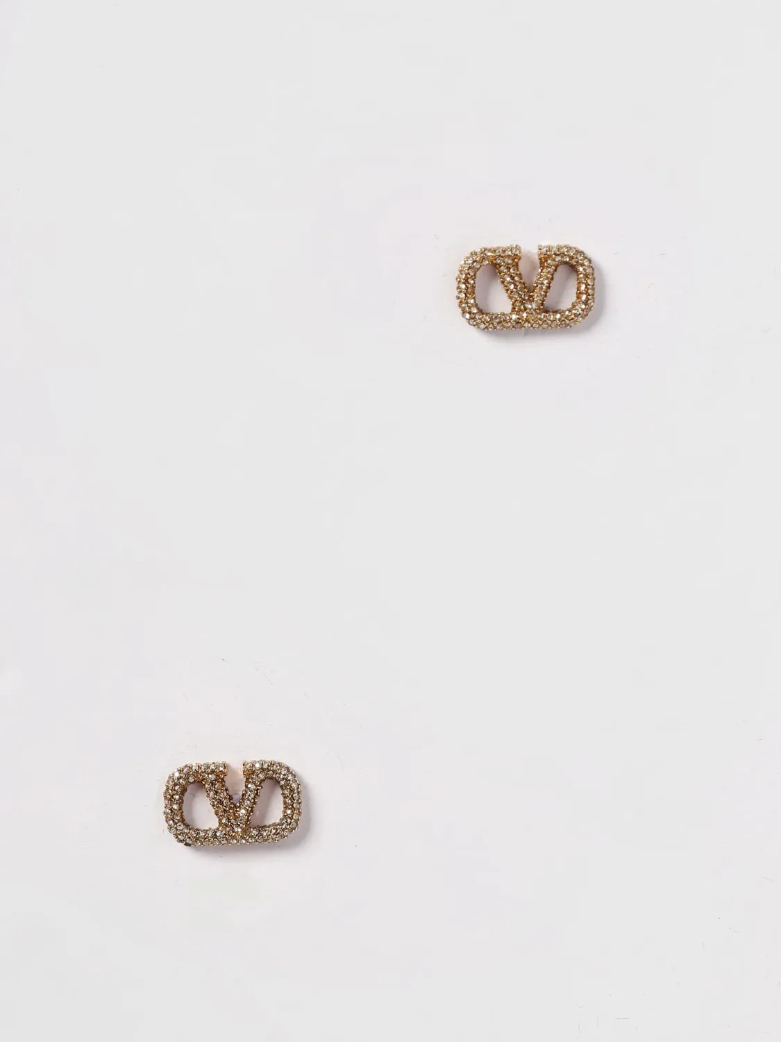 Orecchini VLogo Signature Valentino Garavani in ottone con Swarovski