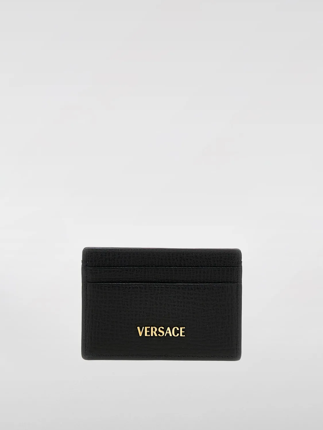 Portacarte di credito Myth Versace in pelle a grana