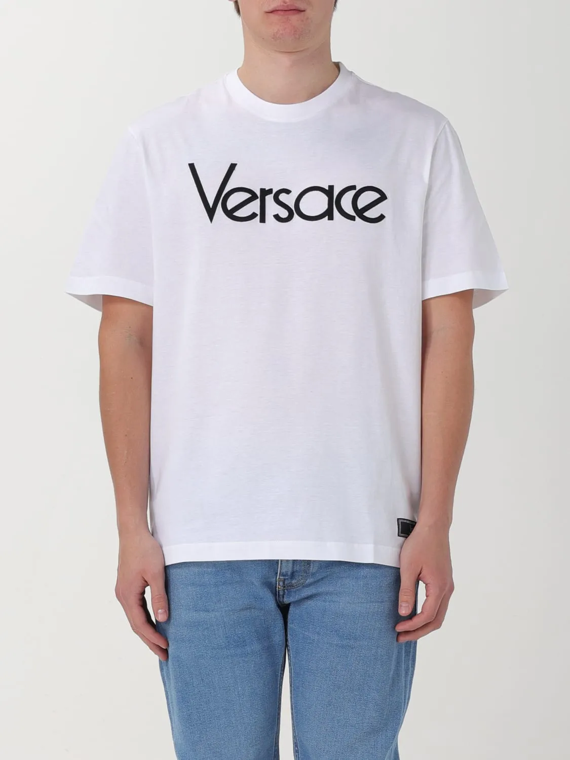 T-shirt Versace in cotone con logo