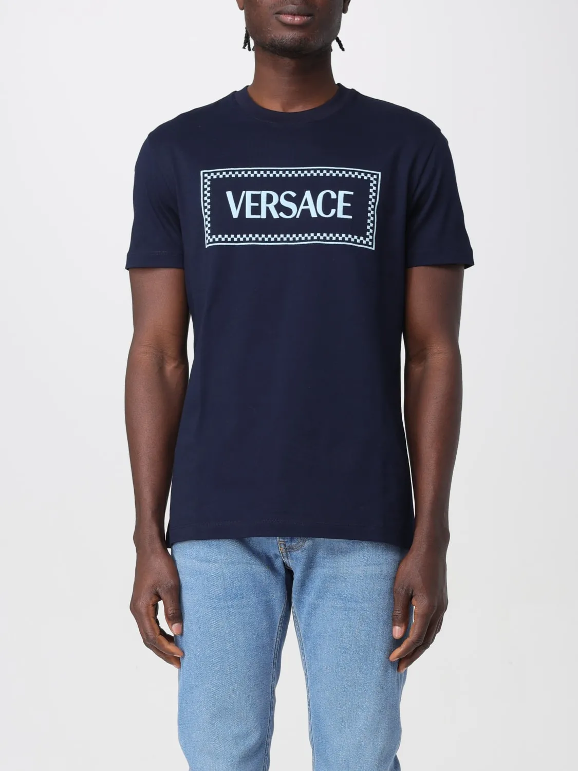 T-shirt Versace in jersey con logo