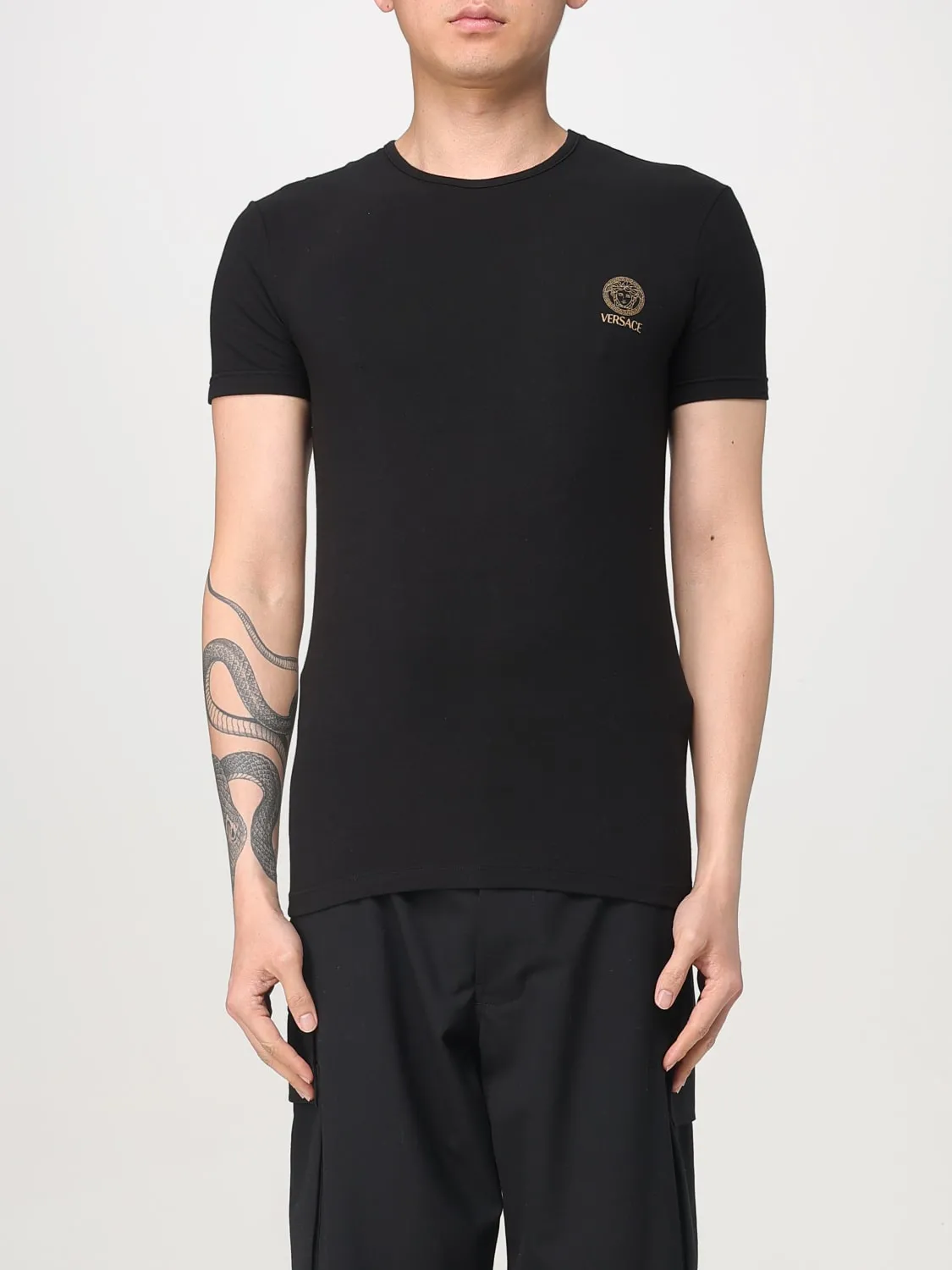 Set 2 t-shirt Versace in cotone stretch